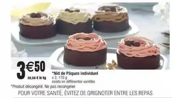Cora x Carrefour Nid De Pâques Individuel offre