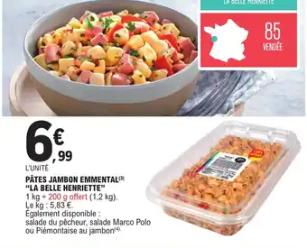 E.Leclerc PÂTES JAMBON EMMENTAL(3) offre