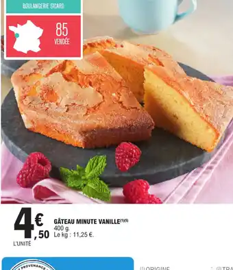 E.Leclerc GÂTEAU MINUTE VANILLE(1)(5) 400 g. offre