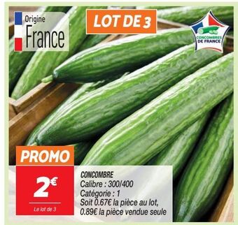 Netto Concombres offre