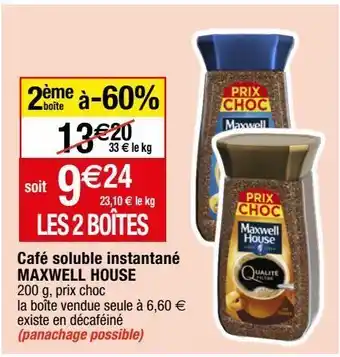 Migros Café soluble maxwell house offre