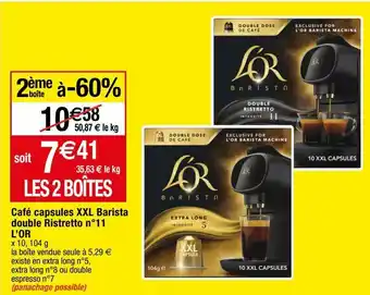 Migros Capsules de café l'or offre