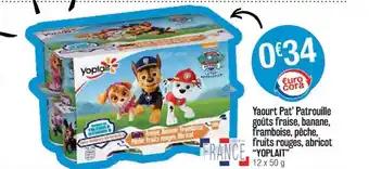 Cora x Carrefour Yaourt Pat'patrouille Goûts Fraise, Banane, Framboise, Pêche, Fruits Rouges, Abricot offre