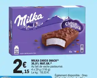E.Leclerc MILKA CHOCO SNACK(³) 30,9% MAT.GR.(6 offre