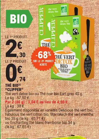 E.Leclerc THE BIO(2) "CLIPPER" offre
