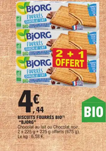 E.Leclerc BISCUITS FOURRÉS BIO(¹) "BJORG" offre
