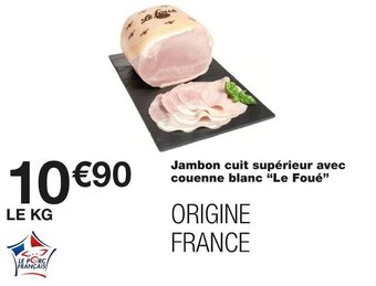 Monoprix Jambon cuit supérieur avec couenne blanc offre