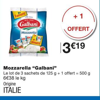Monoprix Galbani mozzarella offre