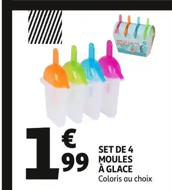 Auchan Set de 4 moules à glace offre