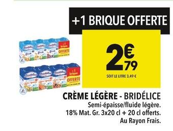 Supeco Bridélice crème légère offre