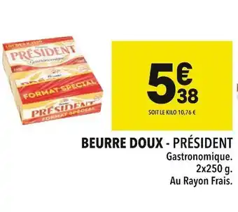 Supeco Président beurre doux offre