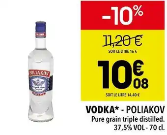 Supeco Poliakov vodka offre