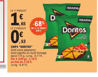E.Leclerc CHIPS "DORITOS" Goût pizza pepperoni, offre
