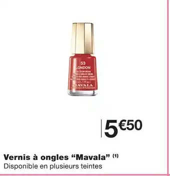 Monoprix Mavala vernis à ongles offre
