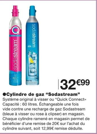 Monoprix Sodastream cylindre de gaz offre