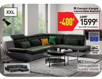 Conforama Canapé d'angle convertible Eternity offre
