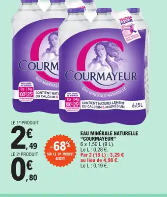 E.Leclerc EAU MINÉRALE NATURELLE "COURMAYEUR" offre