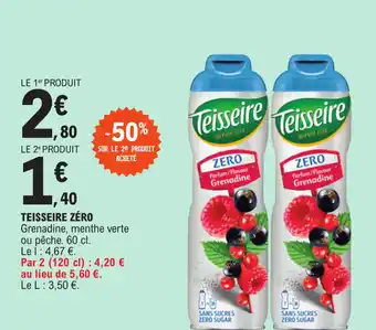 E.Leclerc TEISSEIRE ZÉRO offre