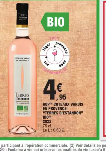 E.Leclerc AOP (5) COTEAUX VAROIS EN PROVENCE offre
