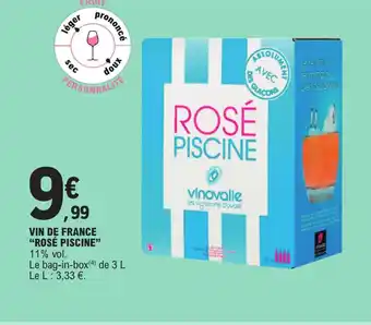 E.Leclerc VIN DE FRANCE "ROSÉ PISCINE" offre