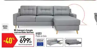Canapé d'angle convertible Salvea