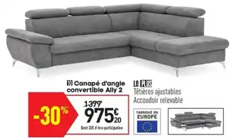 Conforama Canapé d'angle convertible Ally 2 offre
