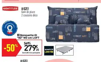 Conforama Gain de place 2 coussins déco offre