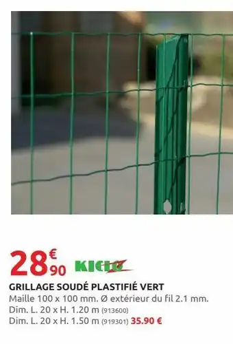 Rural Master Grillage soudé plastifié vert offre