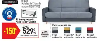 Banquette-lit clic-clac Justin