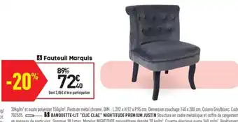 Conforama Fauteuil Marquis offre