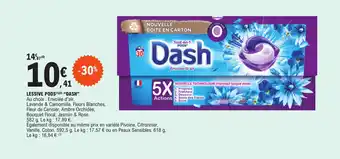 E.Leclerc LESSIVE PODS(¹)(²) "DASH" offre