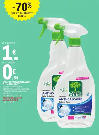 E.Leclerc SPRAY NETTOYANT MENAGER(¹) (2) "L'ARBRE VERT" offre