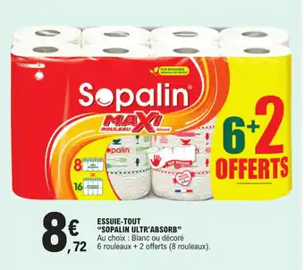 E.Leclerc ESSUIE-TOUT "SOPALIN ULTR'ABSORB" offre
