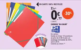 E.Leclerc CHEMISE "BI-COLOR" offre