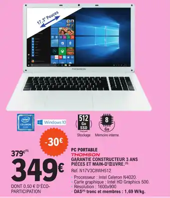 E.Leclerc PC PORTABLE offre