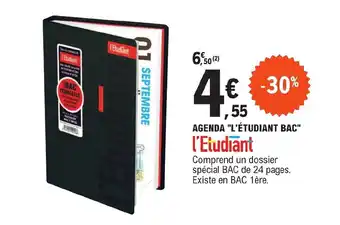 E.Leclerc AGENDA "L'ÉTUDIANT BAC" offre