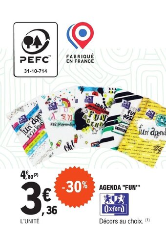 E.Leclerc AGENDA "FUN" offre