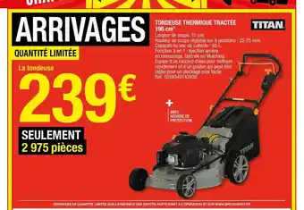 Brico Dépôt Tondeuse Thermique Tractée 196 Cm3 Titan offre