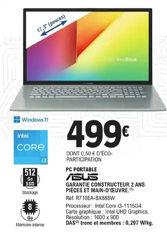 E.Leclerc PC PORTABLE offre