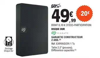 E.Leclerc DISQUE DUR offre