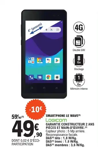 E.Leclerc SMARTPHONE LE WAVE(5) offre