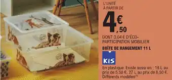 E.Leclerc BOÎTE DE RANGEMENT 11 L offre