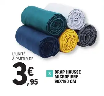E.Leclerc DRAP HOUSSE MICROFIBRE 90X190 CM offre