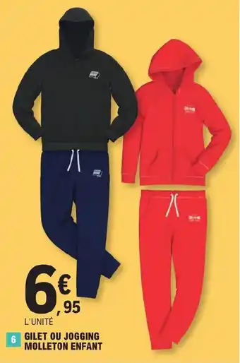 E.Leclerc GILET OU JOGGING MOLLETON ENFANT offre