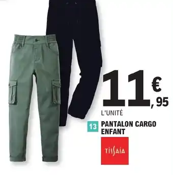 E.Leclerc PANTALON CARGO ENFANT offre