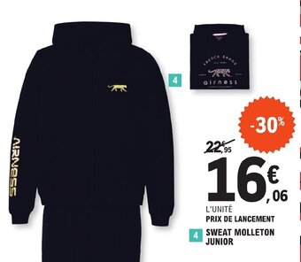 E.Leclerc SWEAT MOLLETON JUNIOR offre