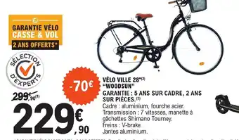 E.Leclerc VÉLO VILLE 28"(2) "WOODSUN offre