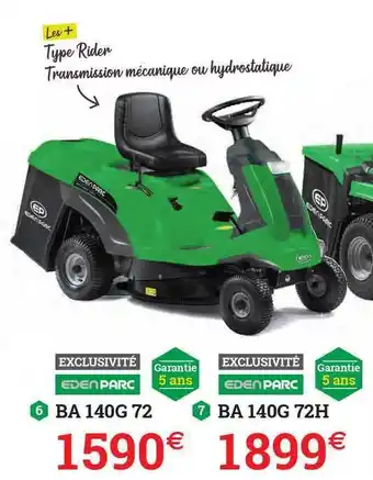 Espace emeraude Ba 140g 72 Eden Parc, Ba 140g 72h Eden Parc offre