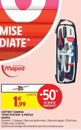 Intermarché COFFRET COMPAS "STOP SYSTEM" 6 PIÈCES MAPED offre