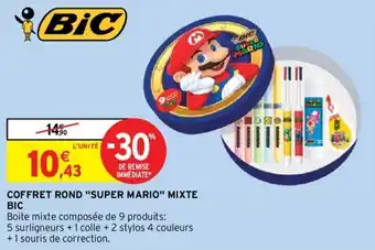 Intermarché COFFRET ROND "SUPER MARIO" MIXTE BIC offre